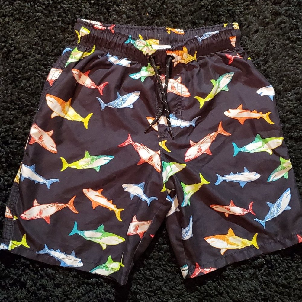 4/$20 Wondernation Multicolored Shark Swim Trunks